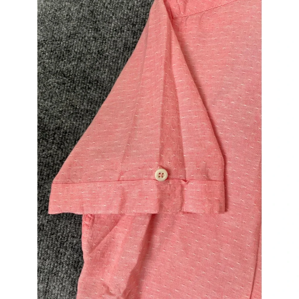 Brook Taverner Men's Rose  Button Down Shirt Linen&Cotton Classic Fit‎ Size M - Picture 5 of 8